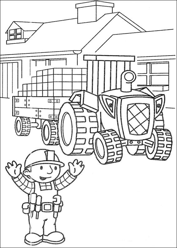 Plansa de colorat cu Bob Constructorul 87 86
